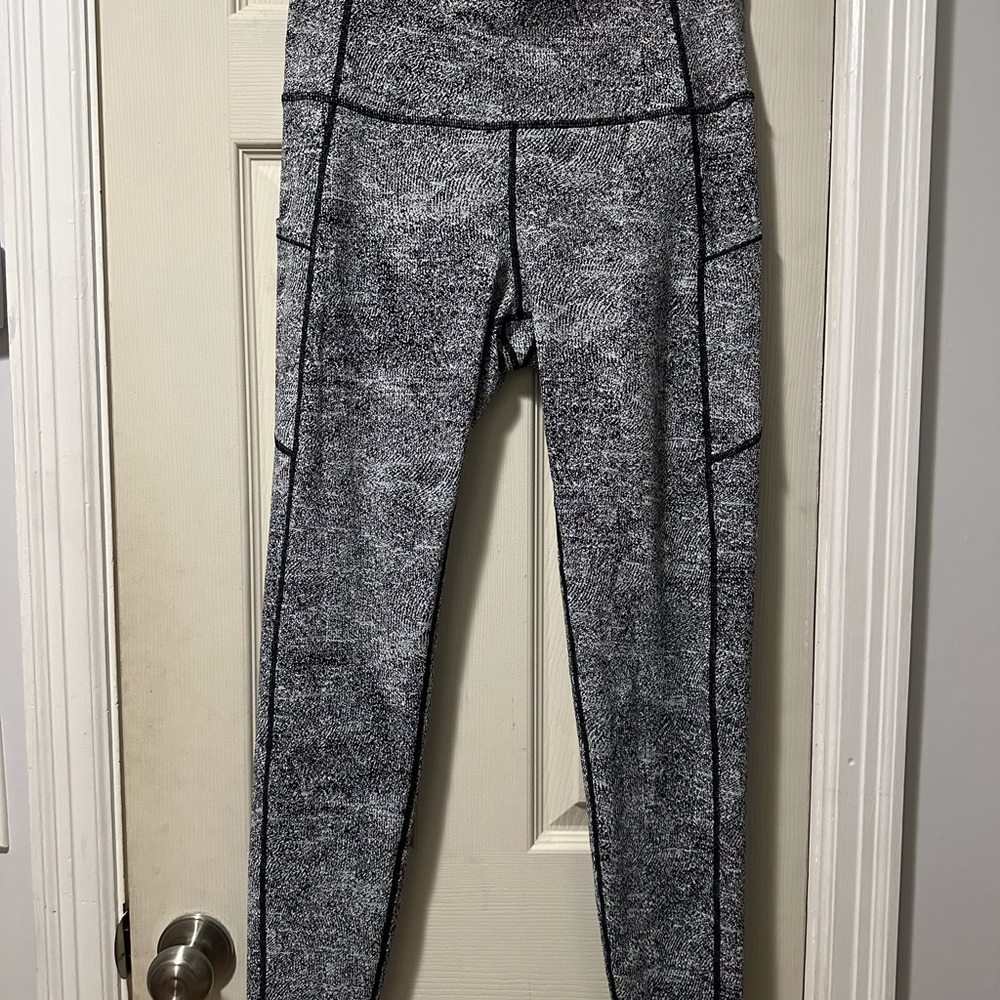 Gray High-Waisted Leggings